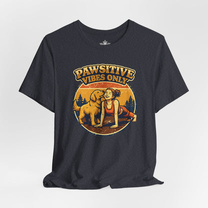 Retro Yogini & Happy Golden Retriever Tee