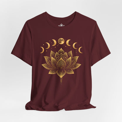 Golden Lotus & Moon Phases Tee