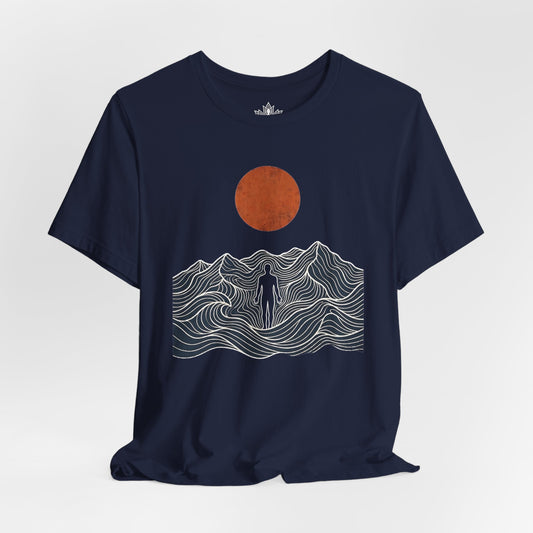 Retro Mountain Pose Men Tee