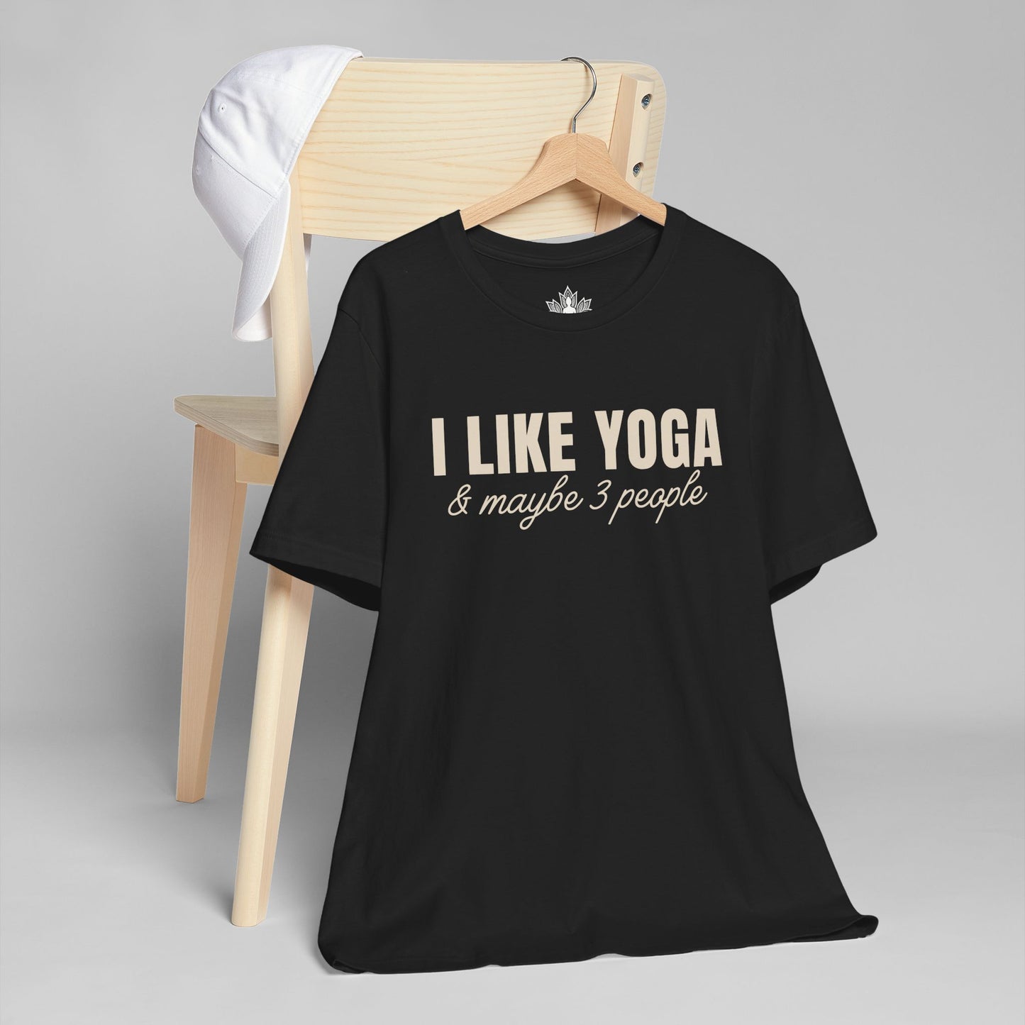I Like Yoga & Maybe 3 People - Funny Men Tee