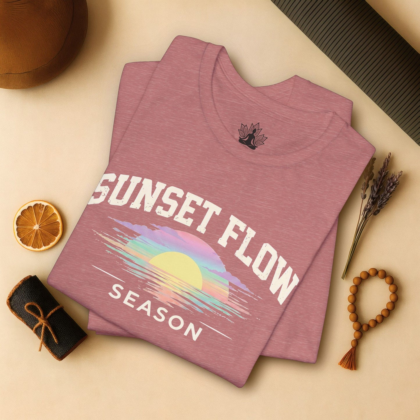 Retro Pastel Sunset Flow Season Tee
