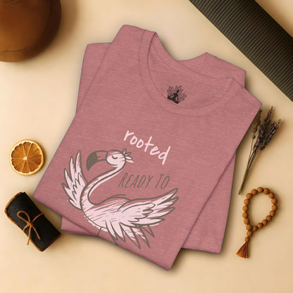 Flamingrow Tree Pose – Rooted & Mindful Flamingo Tee