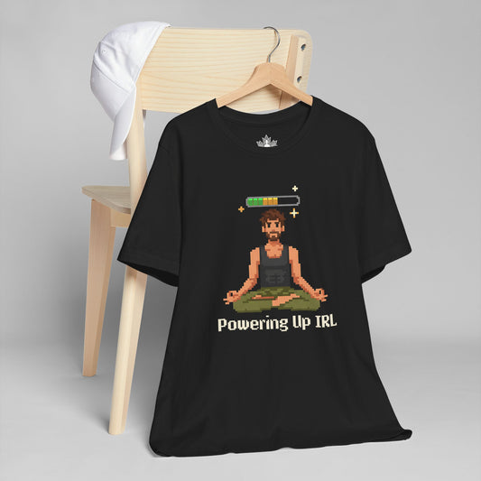 Powering Up IRL - Pixel Art Yogi Men Tee