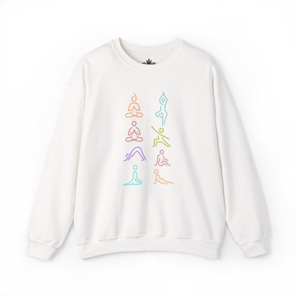 Line Art Yoga Poses Sweatshirt