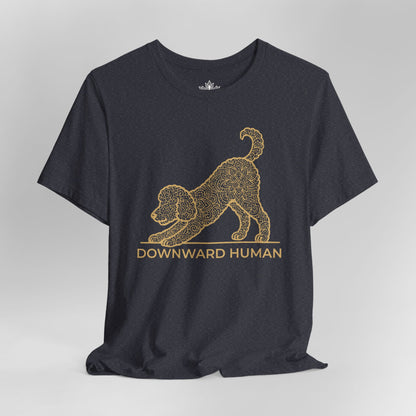 Downward Human – Mandala Labradoodle Dog Yoga Tee