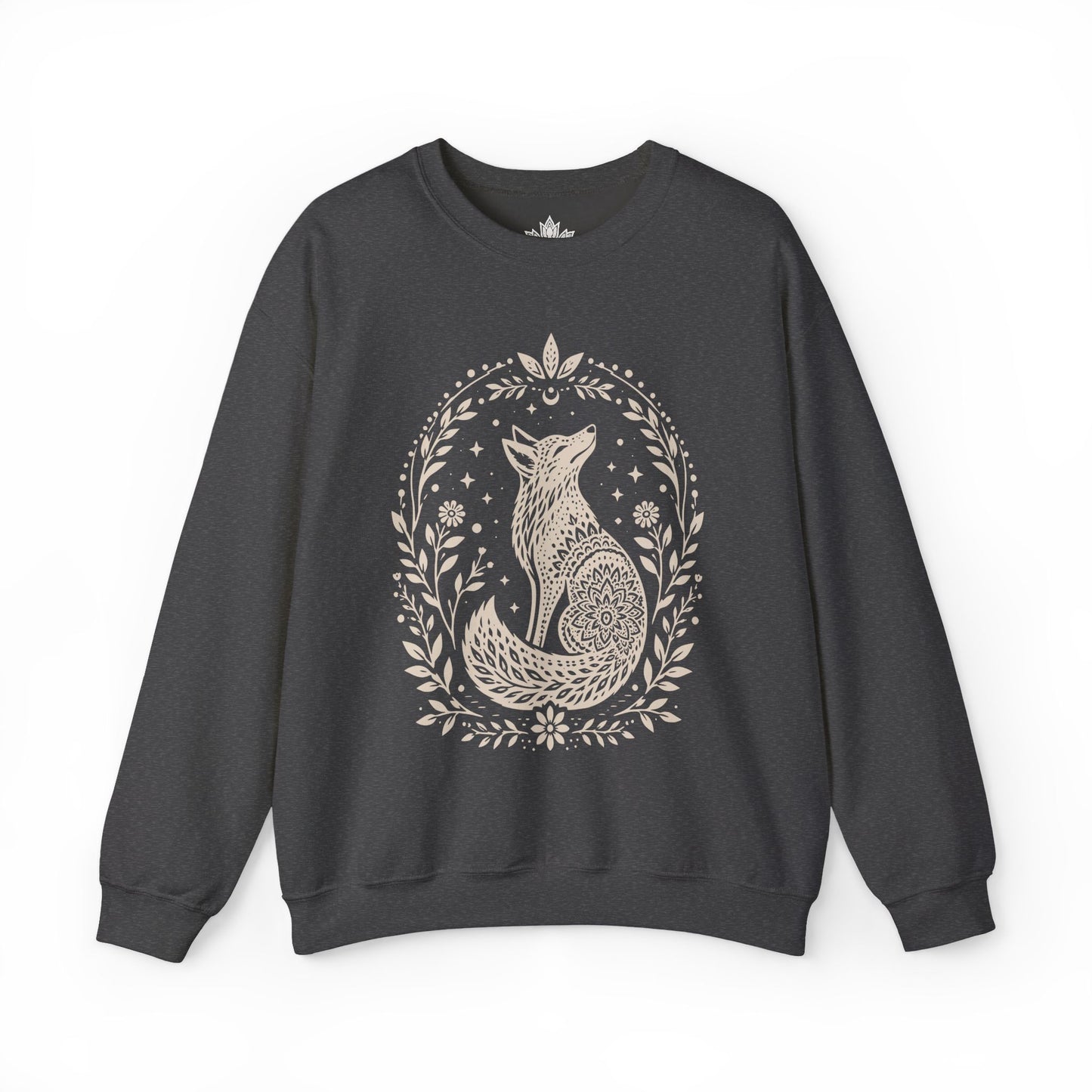 Boho Mandala Fox Linocut Sweatshirt