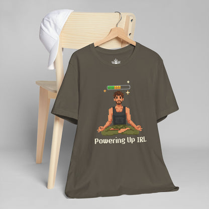 Powering Up IRL - Pixel Art Yogi Men Tee