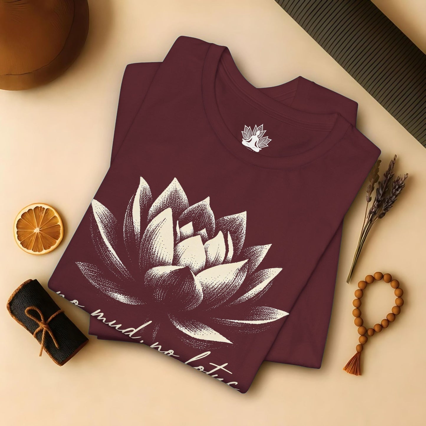 No Mud, No Lotus Shadow Art Tee