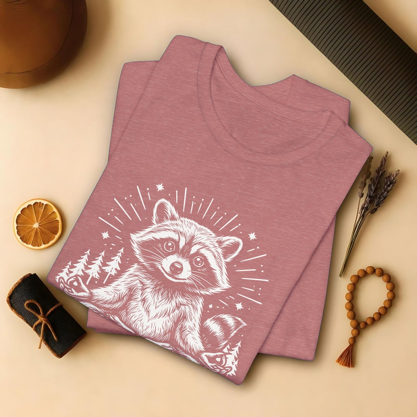 Cute Meditating Raccoon – Animal Spirit Tee