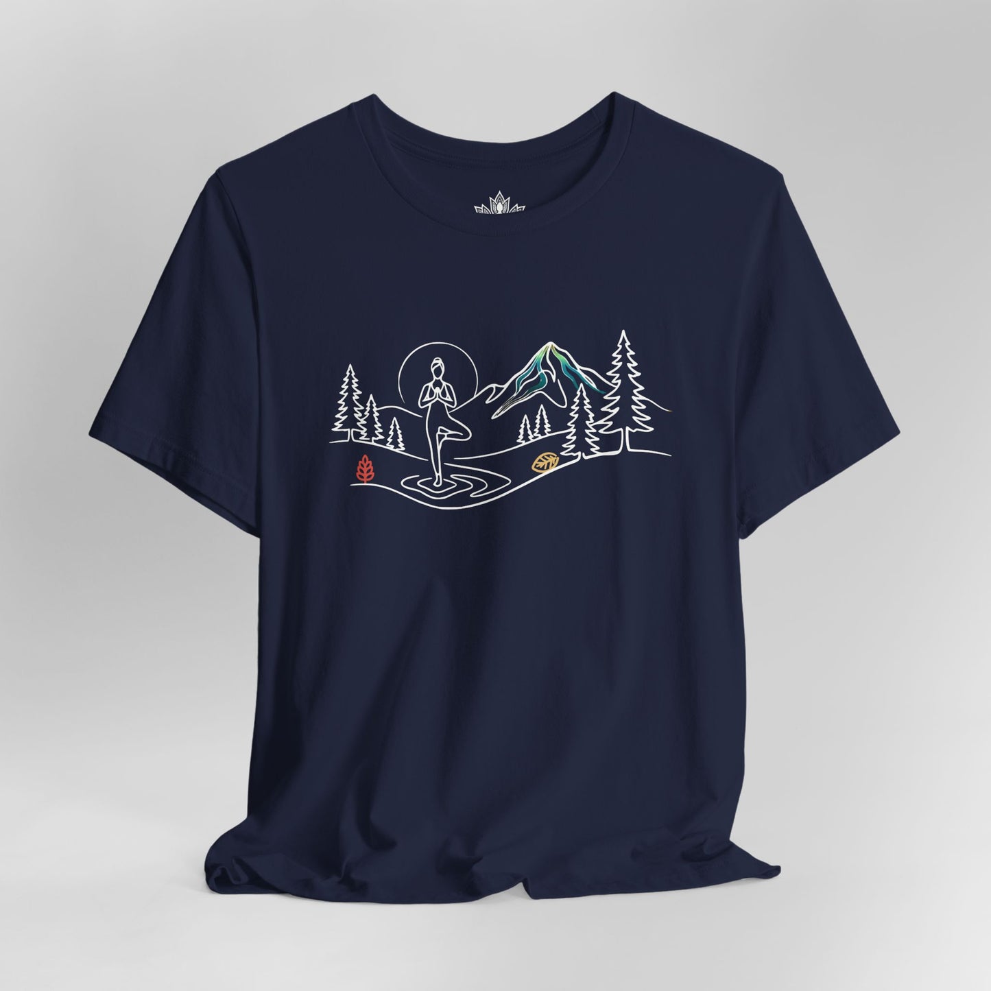 Tree Pose Line Art - Mountain Nature Tee