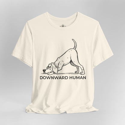 Downward Human – Funny Yoga Dog Vintage Tee