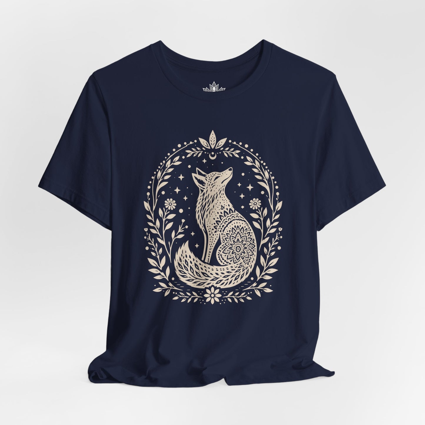 Boho Mandala Fox Linocut Tee