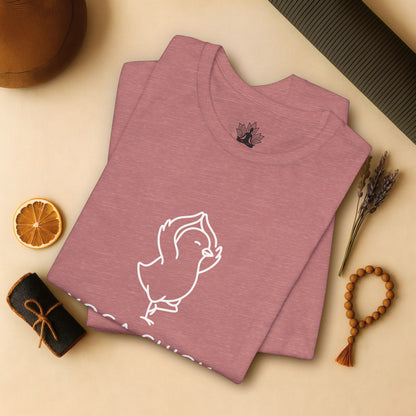 Minimalist Yoga Chick – Cute Mindful Humor Tee