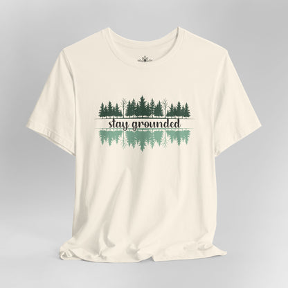 Stay Grounded – Mindful Forest Reflection Tee