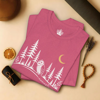 Namaste Forest Owl Tee