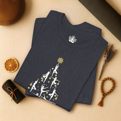 T-shirt de Noël Yoga Poses Christmas Tree – Pleine conscience
