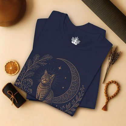 Cat Mandala Moon Tee