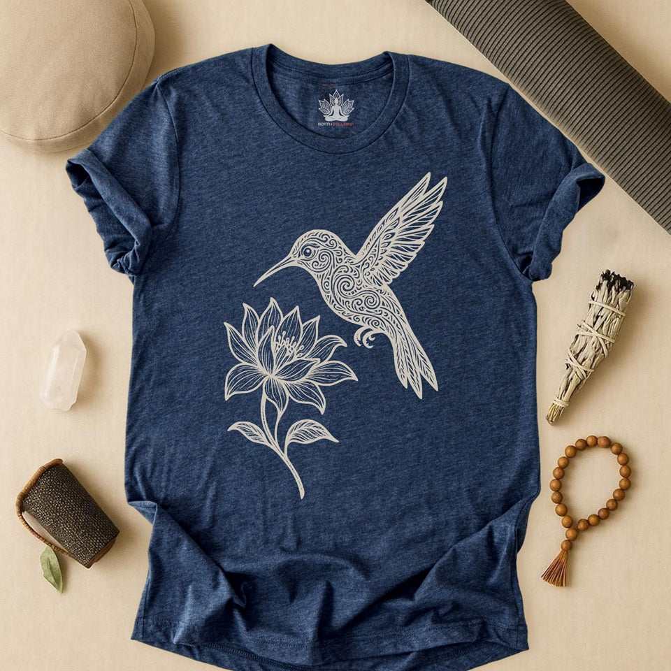 Hummingbird Lotus – Mandala Nature Tee