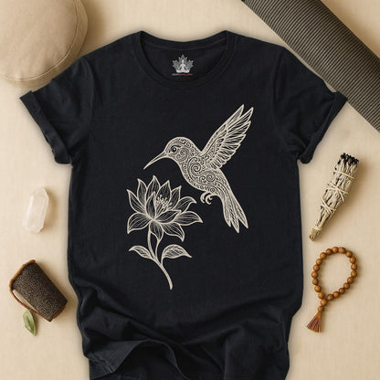 Hummingbird Lotus – Mandala Nature Tee