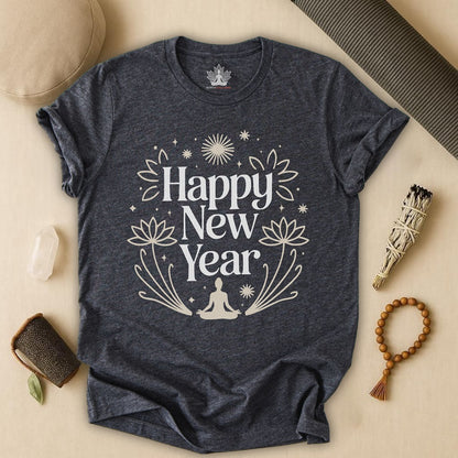 Mindful New Year - Festive Yoga Lotus Tee