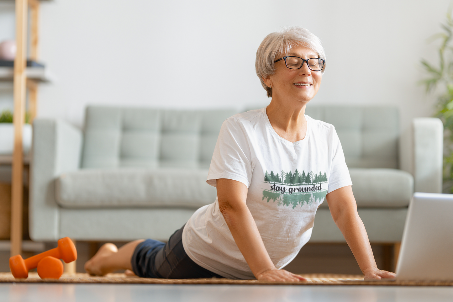 Stay Grounded – Mindful Forest Reflection Tee