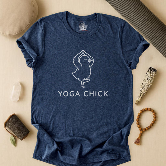 Minimalist Yoga Chick – Cute Mindful Humor Tee