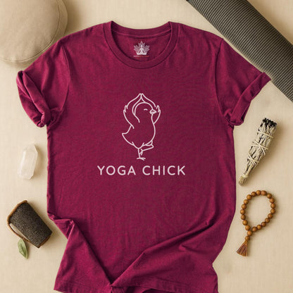 Minimalist Yoga Chick – Cute Mindful Humor Tee