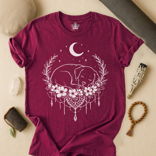 Sleeping Dog -  Moon Meditation Yoga Tee
