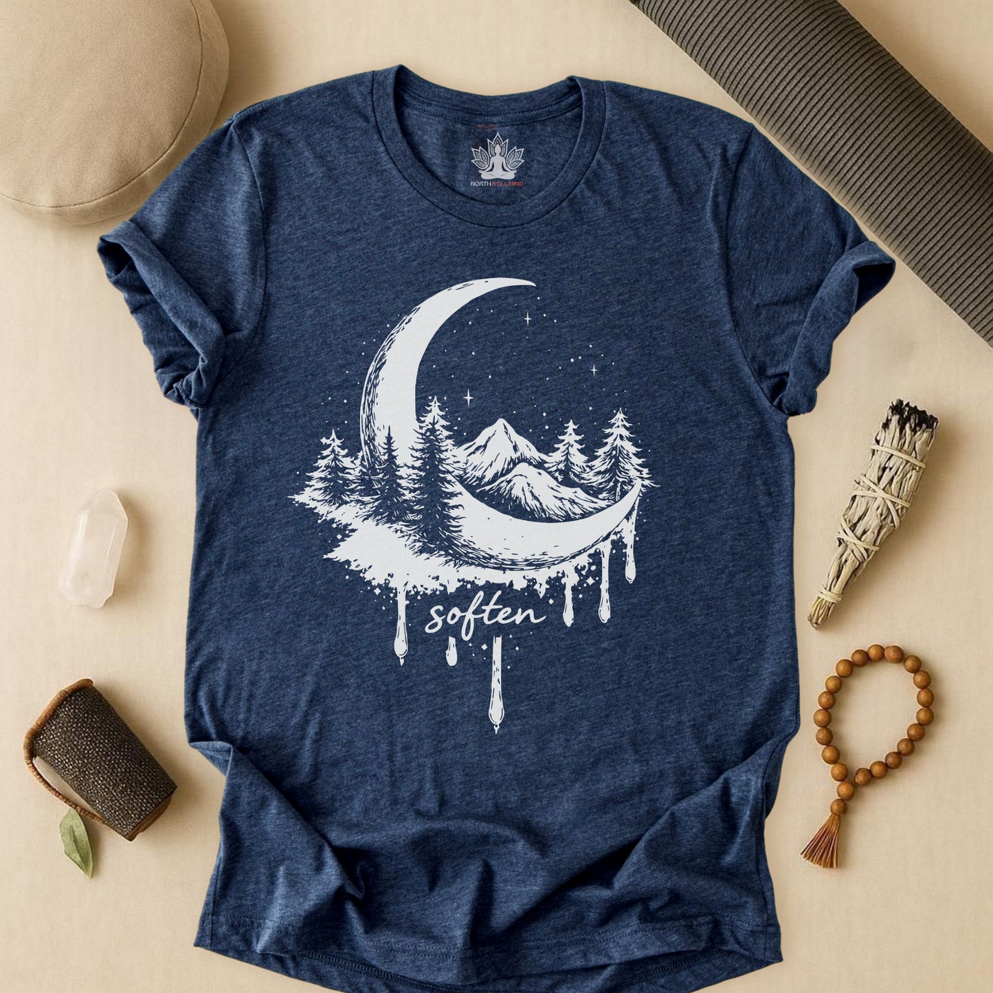 Soften Moon Mountain - Peaceful Meditation Tee