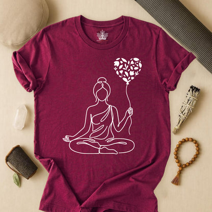 Mindful Love Yogini – Valentine Yoga Tee