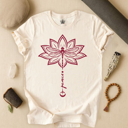 Peace Lotus Dragonfly – Mindful Nature Tee