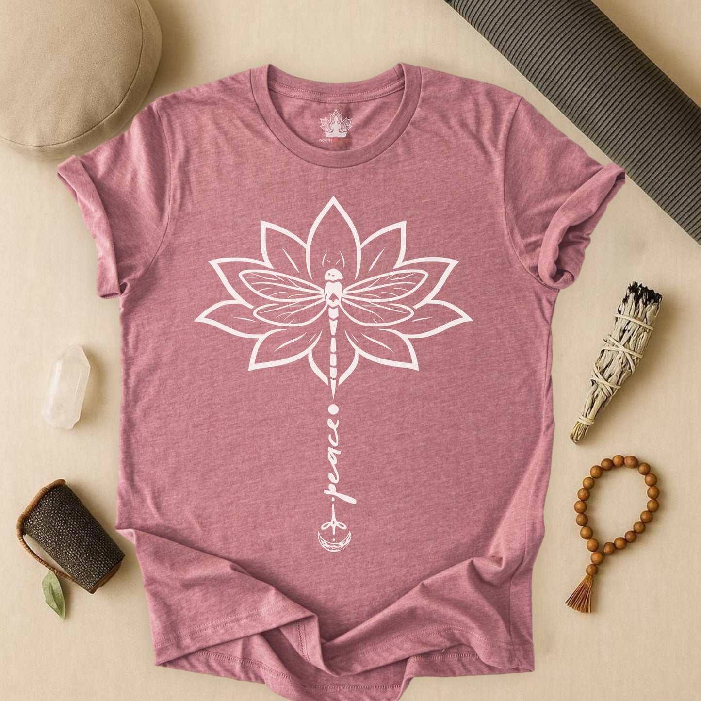 Peace Lotus Dragonfly – Mindful Nature Tee