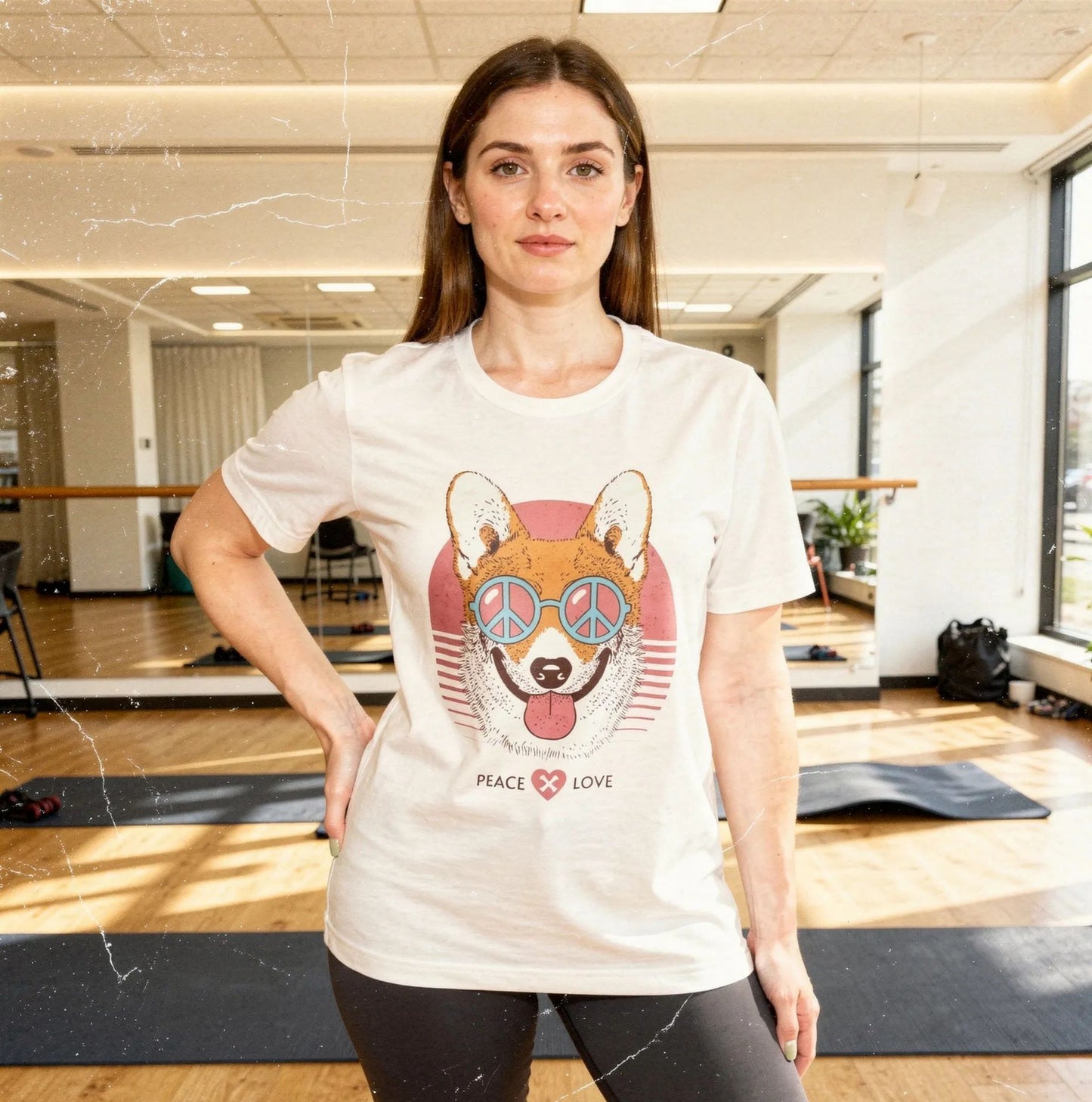 Rétro Corgi Peace & Love