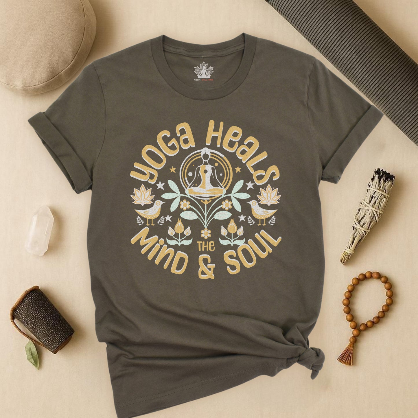 Yoga Heals the Mind & Soul – Boho Tee