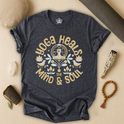 Yoga Heals the Mind & Soul – Boho Tee