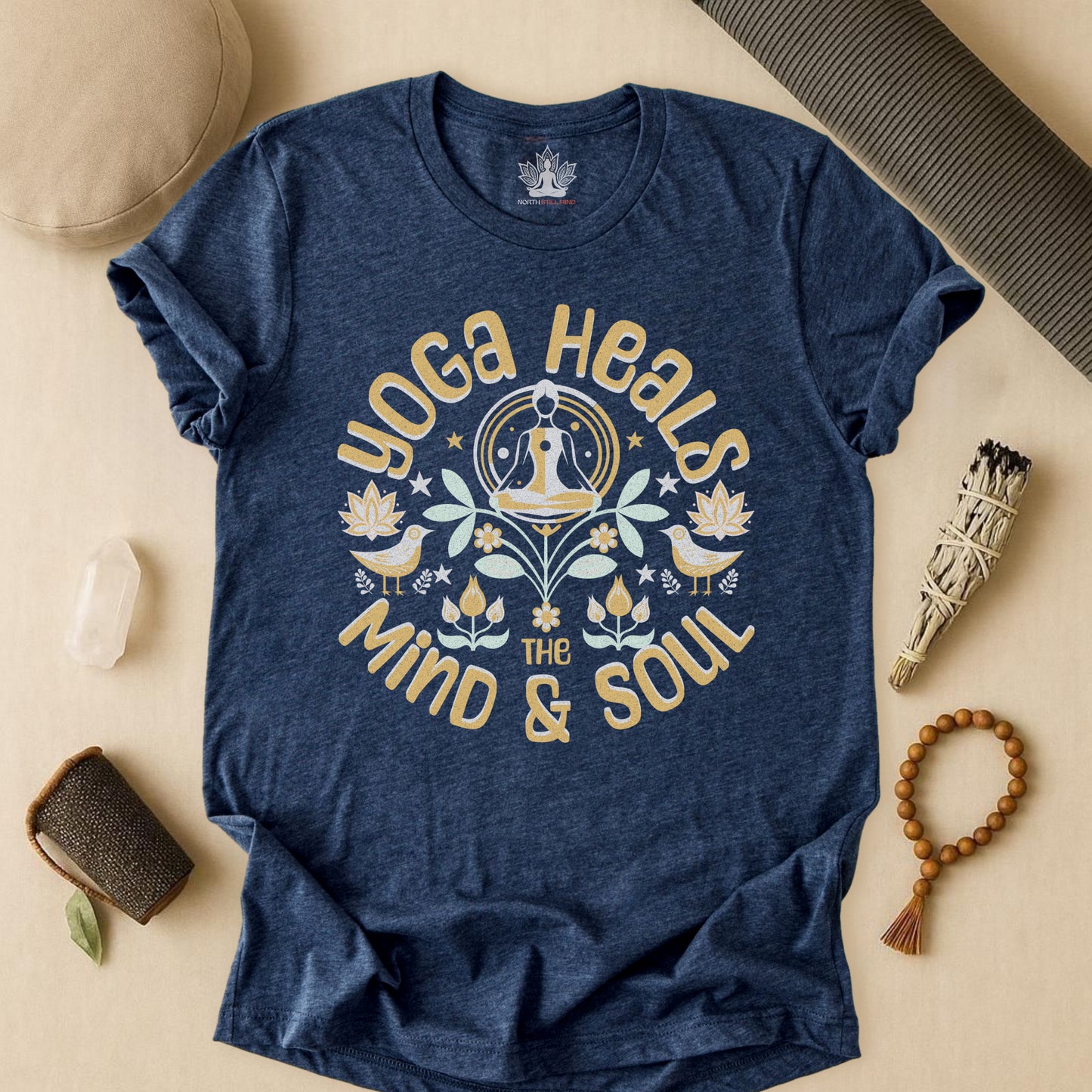 Yoga Heals the Mind & Soul – Boho Tee