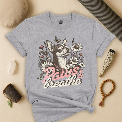 Paws & Breathe – Mindful Floral Dog Tee