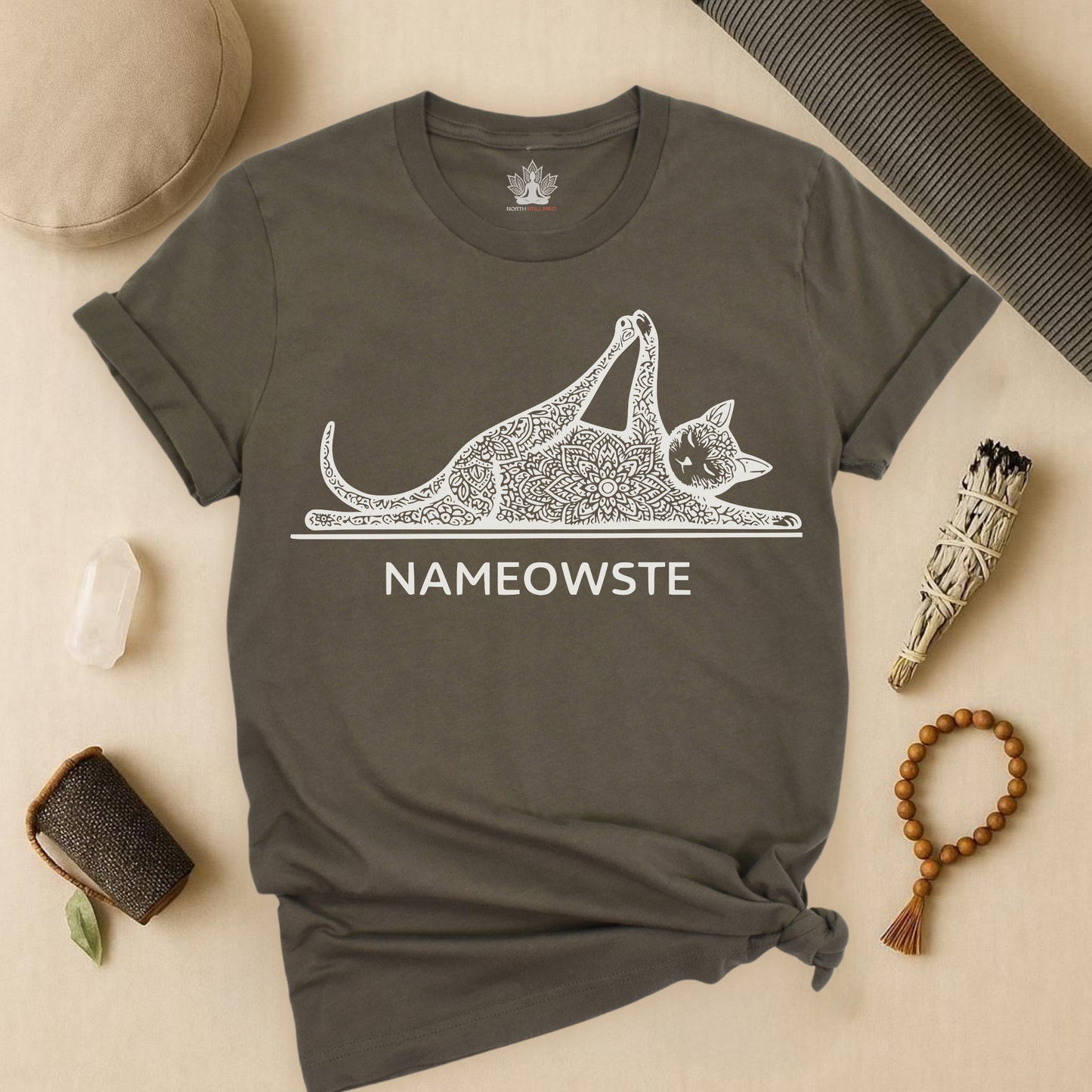 Nameowste – Mandala Yoga Cat Tee