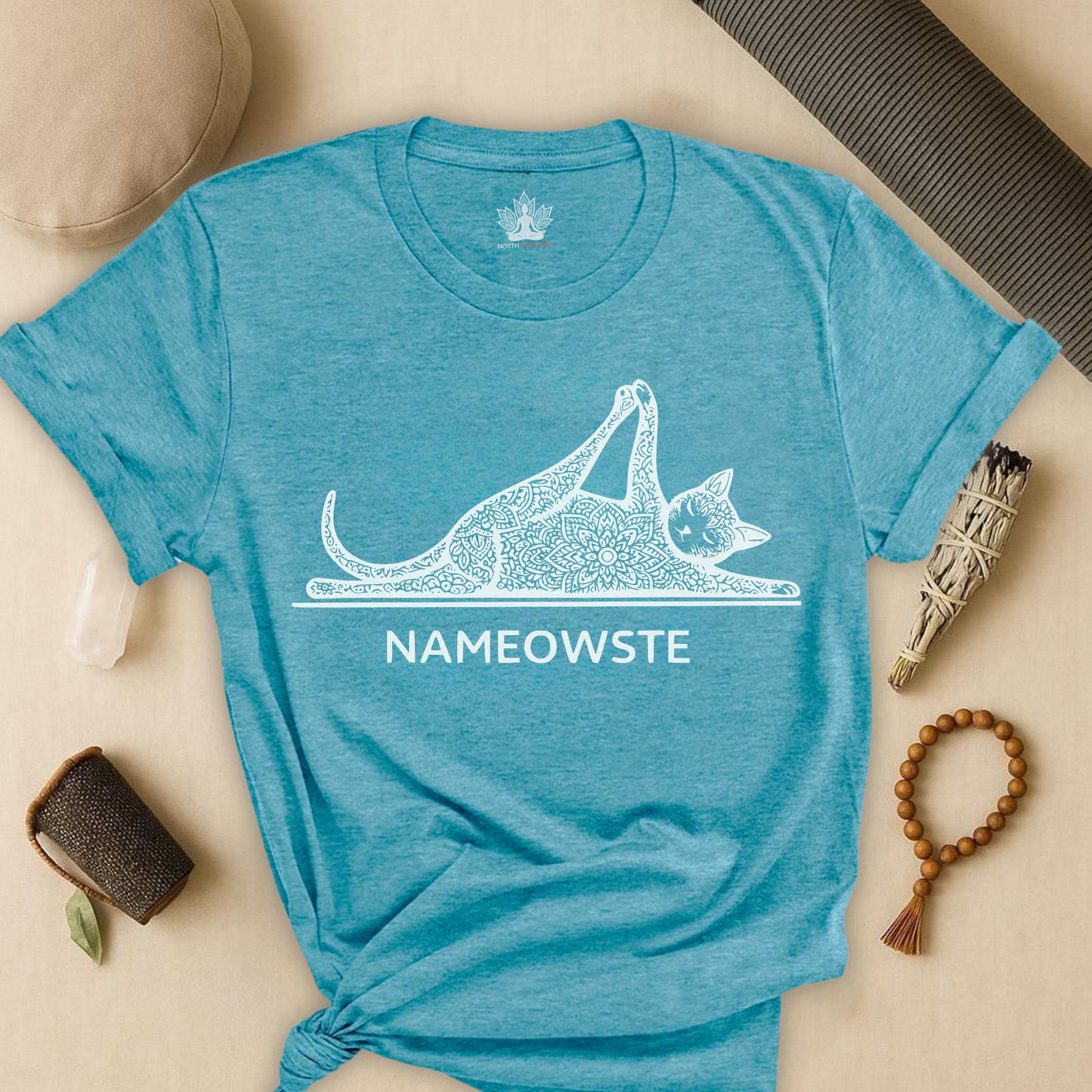 Nameowste – Mandala Yoga Cat Tee