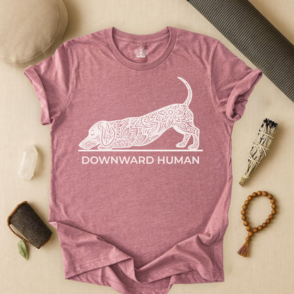 Teckel mandala 'Downward Human' - Chien Saucisse