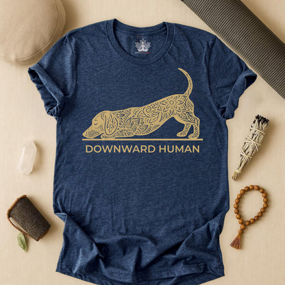 Teckel mandala 'Downward Human' - Chien Saucisse