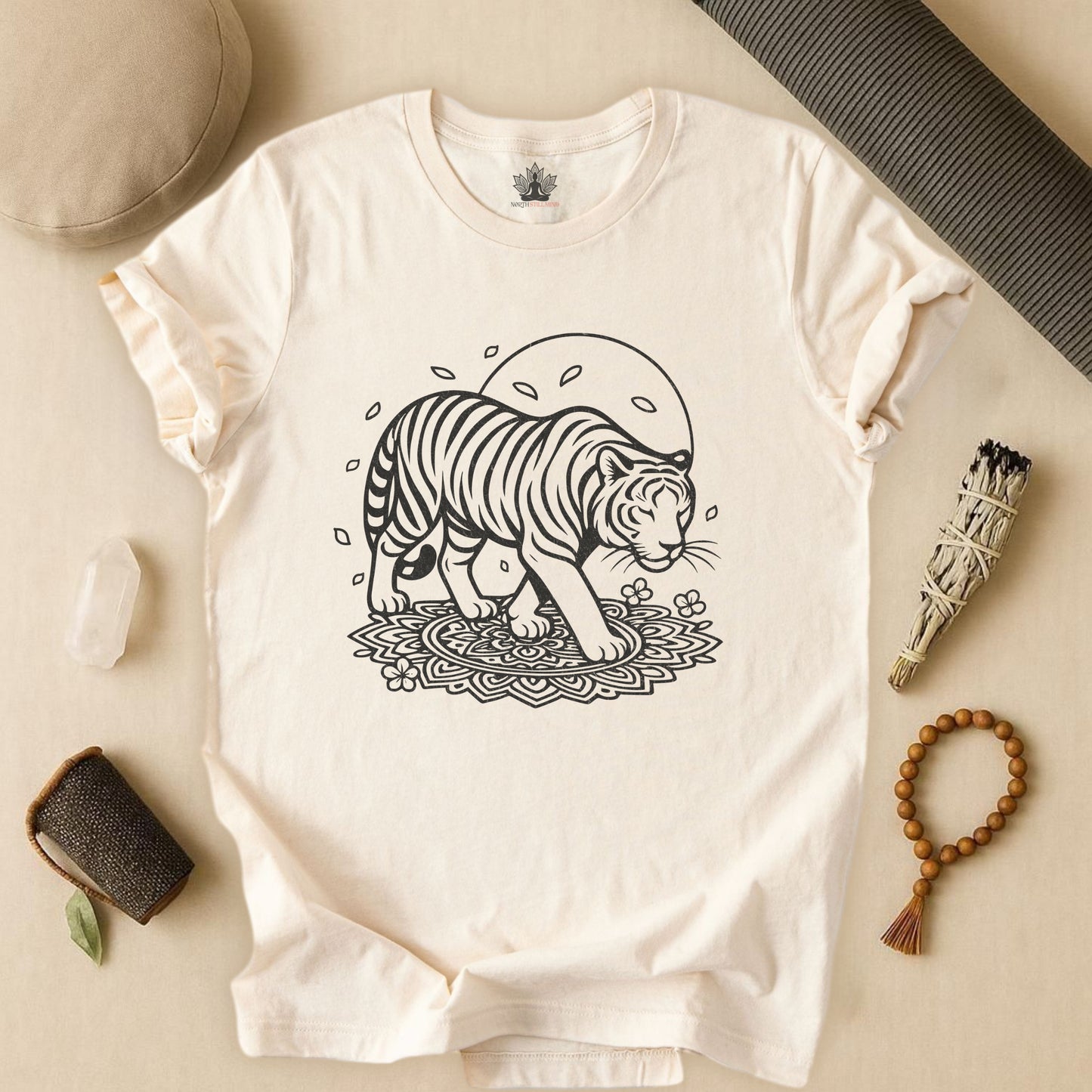 Peaceful Tiger – Mandala Flow Tee