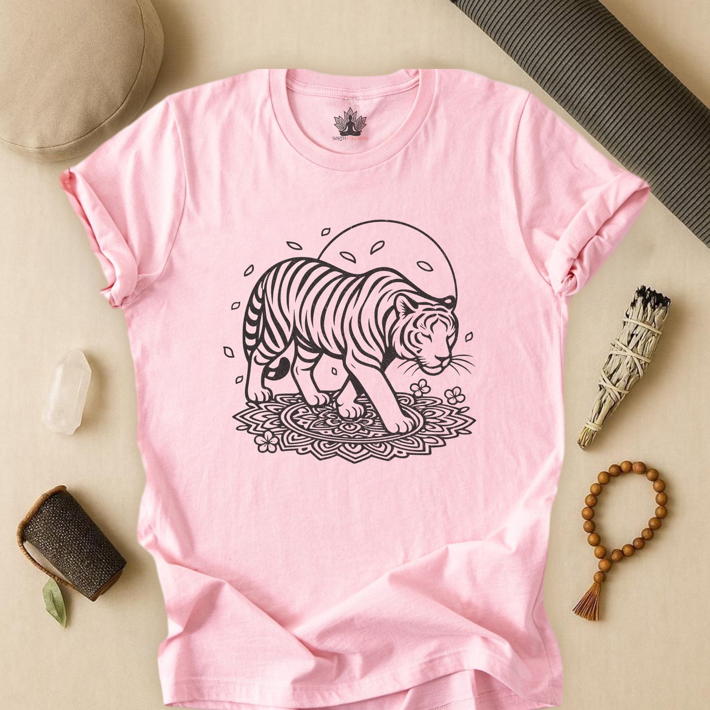 Peaceful Tiger – Mandala Flow Tee