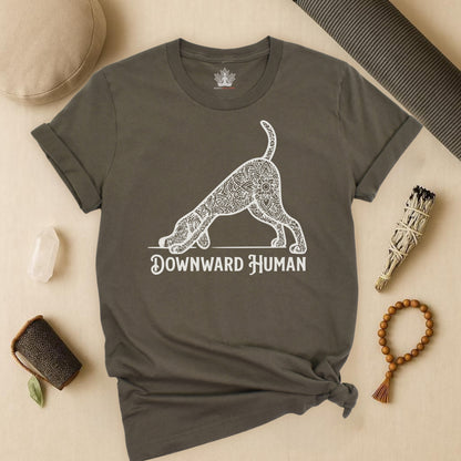 Downward Human Mandala Dog Tee