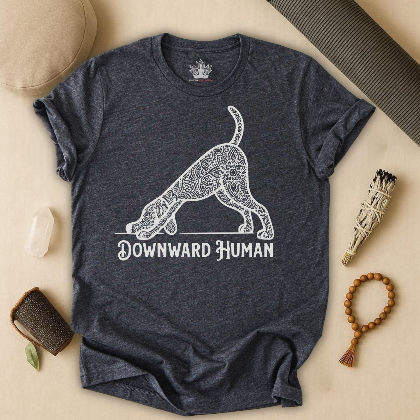 Downward Human Mandala Dog Tee