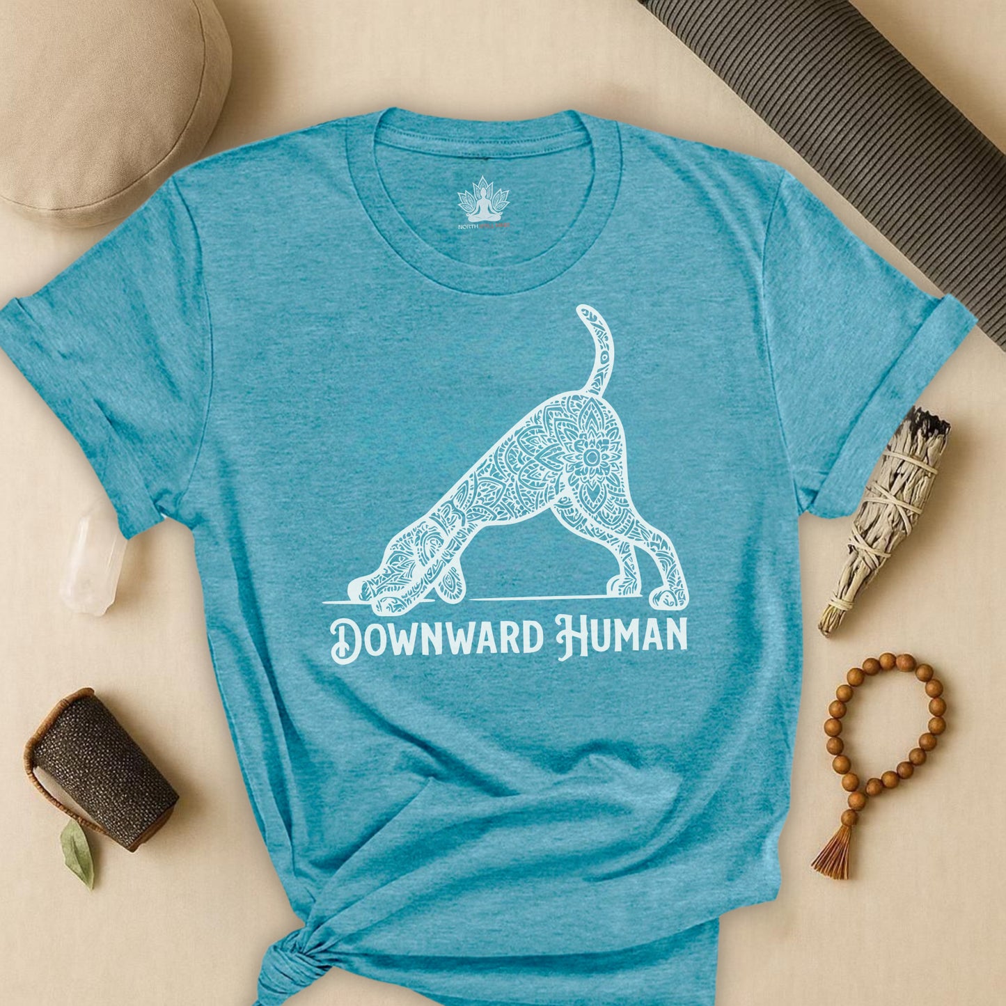Downward Human Mandala Dog Tee
