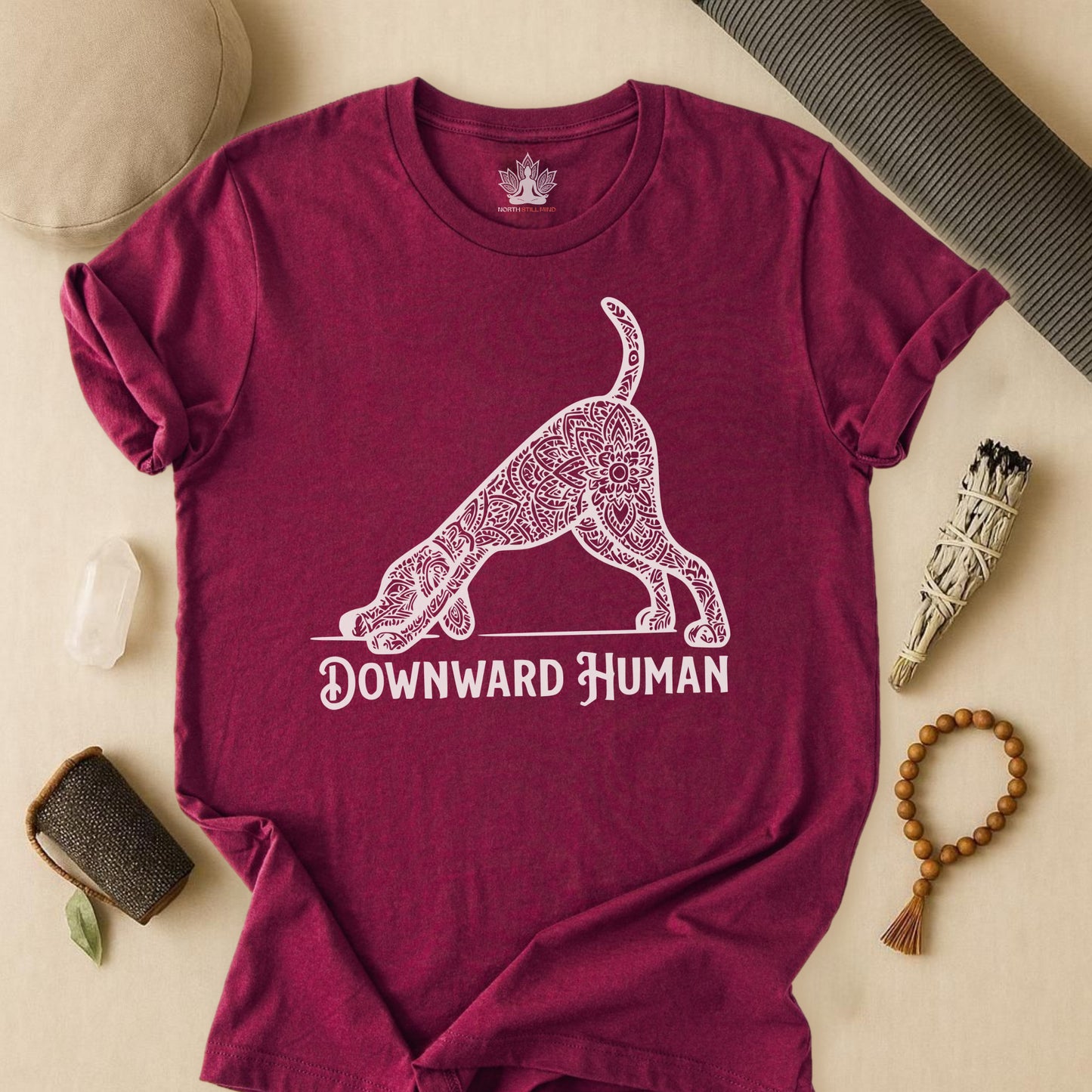 Downward Human Mandala Dog Tee