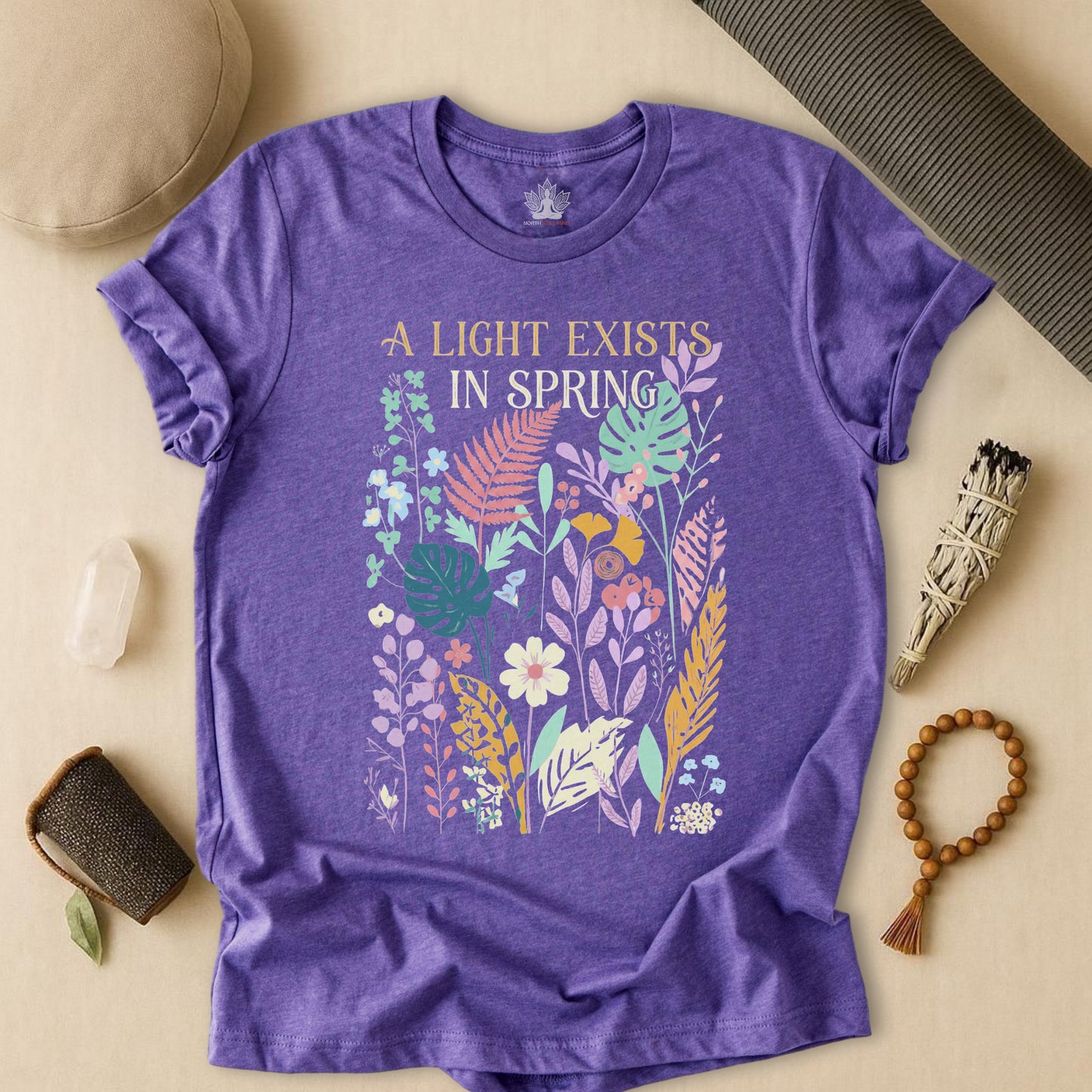 A Light Exists In Spring - Floral Joyful Tee