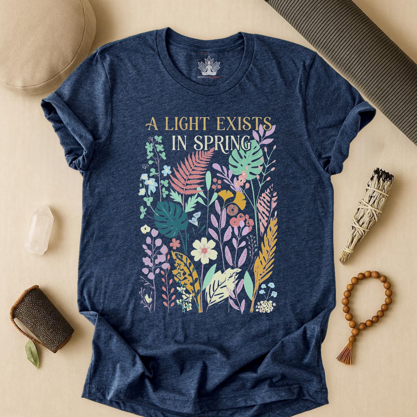 A Light Exists In Spring - Floral Joyful Tee