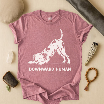Downward Human - Cute Dalmatian Tee